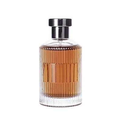 10ml100ml inclinou garrafa de perfume de vidro avançada da garrafa de perfume do pulverizador fino da listra do ombro