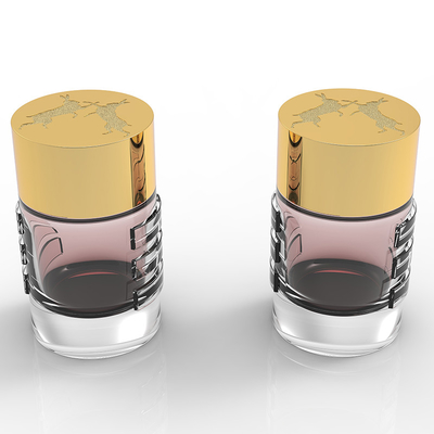 Capa de perfume Zamak personalizada para tampas de perfume com acabamento em ouro / prata e logotipo