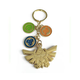 Projeto liga de zinco personalizado ouro do Oem das portas-chaves das crianças colorido com logotipo