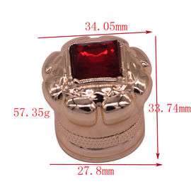 O perfume decorativo de Zamak da forma do diamante tampa tampões de garrafa feitos sob encomenda do perfume