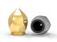 Metal luxuoso liga de zinco do chapeamento de ouro do tampão de garrafa do perfume que rotula o logotipo personalizado
