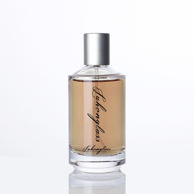 Garrafa de perfume de vidro transparente da garrafa secundária cônica cilíndrica dos cosméticos da garrafa de perfume 30ml 50ml 100ml
