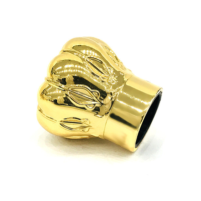 Tampões de garrafa de alumínio do perfume de Zamak da cor luxuosa feita sob encomenda do ouro