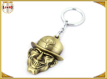 Porta-chaves chapeada bronze do metal, portas-chaves personalizadas com logotipo gravado laser livre