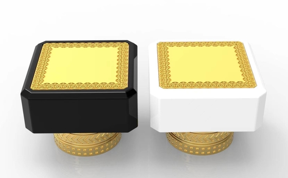comprar Processo de galvanização liga de zinco quadrado amigável do tampão de garrafa de Eco do perfume online manufacture