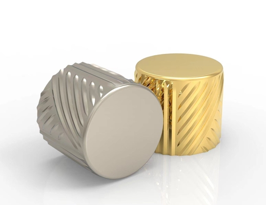 comprar OEM feito sob encomenda cilíndrico lustrado ou Deburring do logotipo do tampão de garrafa do perfume online manufacture