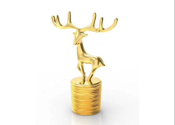 comprar Os cervos denominam o metal Zamac luxuoso liga de zinco do ouro da tampa 15Mm da garrafa de perfume criativo online manufacture