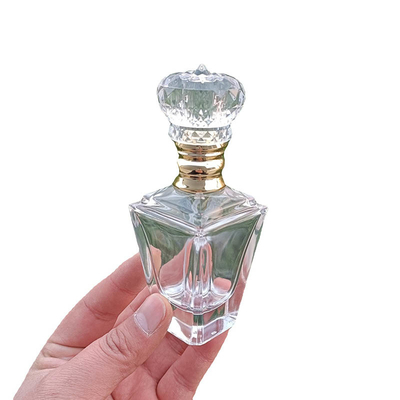 comprar Garrafa de vidro extravagante luxuosa 55ml do perfume do projeto da alfândega com o pulverizador do tampão da bomba online manufacture