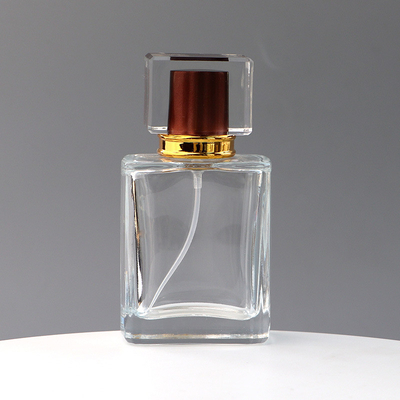 comprar Do curso acrílico de vidro transparente da imprensa do pulverizador da tampa da garrafa de perfume do quadrado do ponto garrafa separada da amostra dos cosméticos da garrafa online manufacture