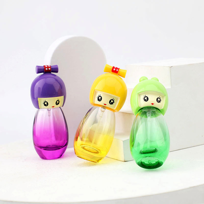 comprar Garrafa de vidro empacotada portátil do perfume do curso de vidro gradual excelente da garrafa de vidro da boca do parafuso de garrafa do perfume dos desenhos animados online manufacture