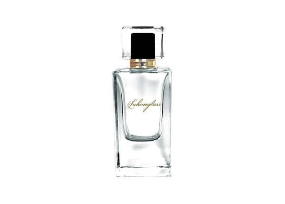 comprar Garrafa de perfume quadrada grossa de vidro da garrafa de perfume 50ml, garrafa do pulverizador da imprensa da baioneta da parte alta, garrafa cosmética vazia online manufacture