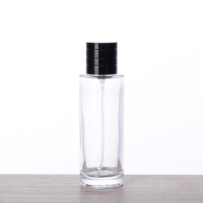 comprar a multa de vidro cilíndrica alta da garrafa de perfume 50ml pulveriza a garrafa portátil dos cosméticos com o tampão online manufacture