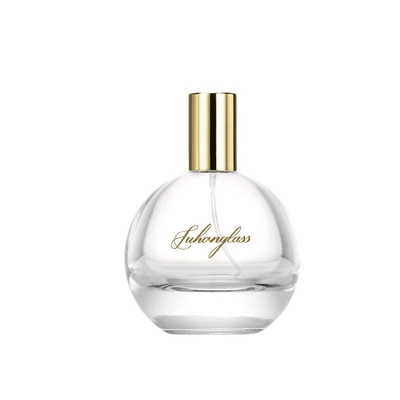 comprar Garrafa vazia do perfume secundário esférico transparente inferior grosso da baioneta do pulverizador fino da garrafa 75ml dos cosméticos online manufacture