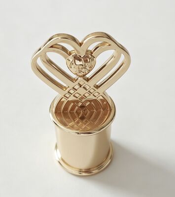 comprar Tampa de Perfume Zamak Dupla Coroa de Coração - Ouro de Luxo Fabricação em linha