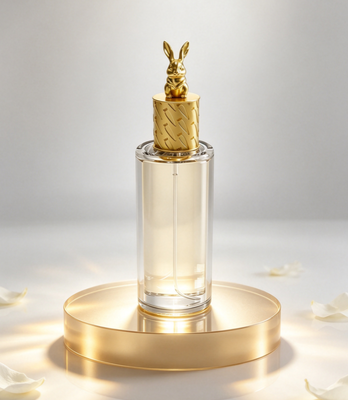 comprar Luxury Rabbit Alumínio de zinco tampa recarregável frasco de perfume de vidro vazio Fabricação em linha