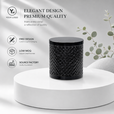 comprar Tampa de perfume de liga de zinco preta gravada com diamante de luxo, cilindro personalizado, tampa de garrafa de fragrância de metal para garrafa de vidro cosmética Fabricação em linha