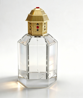 comprar Tampa de Perfume de Zamac Oca de Pagoda de Luxo com Banho de Ouro para Garrafa Decorativa Fabricação em linha