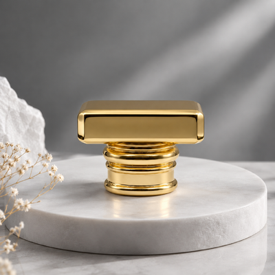 comprar Espelho Ouro Redondo Retangular Multi Anel Capa de Perfume de Liga de Zinco Custom Polido Capa de Perfume de Metal Polido Para Luxo Embalagem de Garrafa de Perfume de Vidro Designer Vazio Fabricação em linha