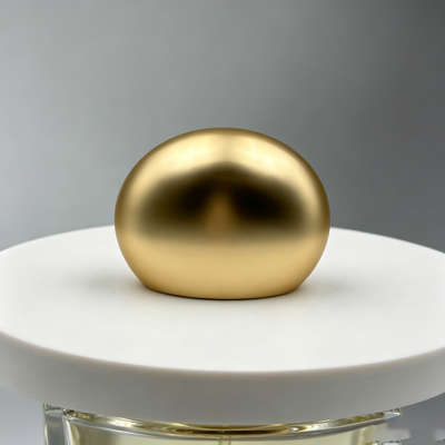 comprar Capa de perfume Zamac de cúpula oval mínima lisa electroplated ouro fosco redondo cobre de perfume de liga de zinco para garrafas de perfume de vidro de luxo Fabricação em linha