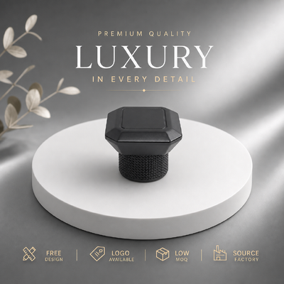 comprar Alumínio de zinco preto Octagon Cap Perfume Custom Silk Screen Logo Crurled Metal Perfume Bottle Cover Para garrafas de fragrâncias de luxo Fabricação em linha