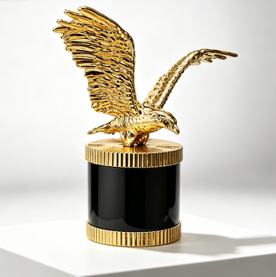 comprar 3D Golden Eagle Zamac Perfume Bottle Cap Luxury Zinc Alloy Decorative Perfume Lid Fabricação em linha