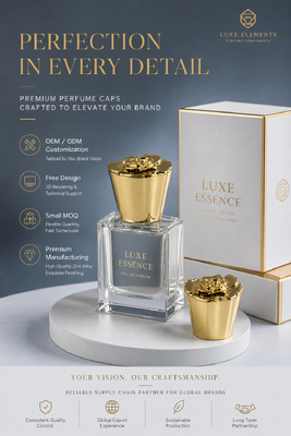 comprar Forma cónica Zamac Cap de perfume com decoração de rosa em relevo Revestido de ouro de luxo metal frasco de perfume Top Custom Packaging Acessório magnético Fabricação em linha