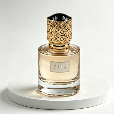 comprar Tampa de Perfume de Zamac Embutido FEA15 de Luxo com Topo de Resina Preta Fabricação em linha