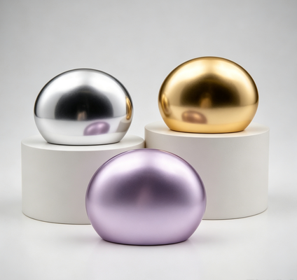 Comprar Tampa de Perfume de Liga de Zinco FEA15 em Forma de Ovo Redonda Curva Lisa Fosca Metálica Personalizada para Garrafa de Fragrância Tampa de Perfume Zamac Fabricação em linha