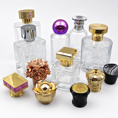 Comprar Fragrance Cap FEA15 Zinc Alloy Animal Floral Carved Perfume Bottle Lid Custom Logo Magnetic Perfume Bottle Cap Zinc Alloy Lid Fabricação em linha