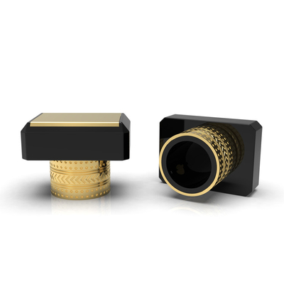 comprar Quadrado feito sob encomenda liga de zinco simples e elegante 37x31mm do tampão de garrafa do perfume online manufacture