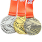 Maratona liga de zinco da concessão do ouro 3D do OEM que corre a medalha feita sob encomenda do esporte do metal