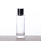 a multa de vidro cilíndrica alta da garrafa de perfume 50ml pulveriza a garrafa portátil dos cosméticos com o tampão