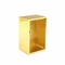 A cor Zamak do ouro da forma do retângulo perfuma o tampão de garrafa