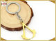 Porta-chaves do metal dos acessórios de Hangbag, tira ou anéis maiorias de chapeamento dourados de Keychain