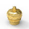 A coroa nova do tampão de garrafa do perfume do projeto da cor do ouro dá forma ao material de Zamak