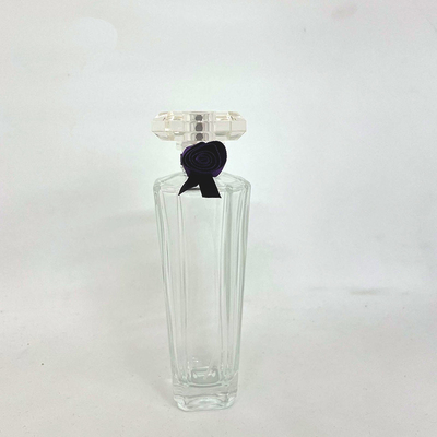 A garrafa vazia da baioneta da meia-noite da imprensa da garrafa de vidro de garrafa do perfume de Rosa 100ml perfuma a garrafa secundária superior de empacotamento