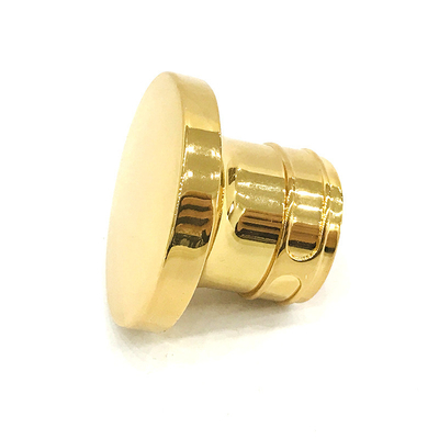 Cor clássica feita sob encomenda do ouro em volta dos tampões de garrafa de alumínio do perfume de Zamak