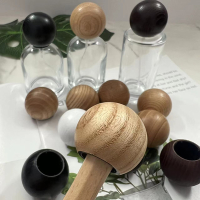 Tipo natural tampão da bola da madeira maciça de garrafa do perfume