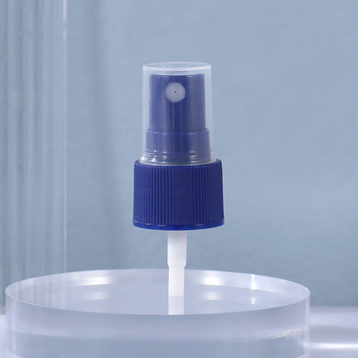 A cabeça de pulverizador azul do perfume, cabeça engarrafada portátil, secundária da bomba, 18 dentes, perfuma a garrafa, pulveriza a cabeça