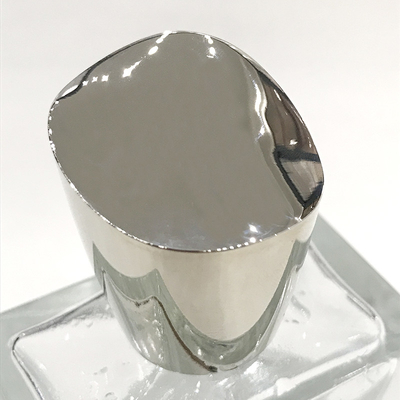 Matte Elegante Zamak Caps Perfume em redondo 32 * 23 * 30mm Ouro / Prata / personalizado