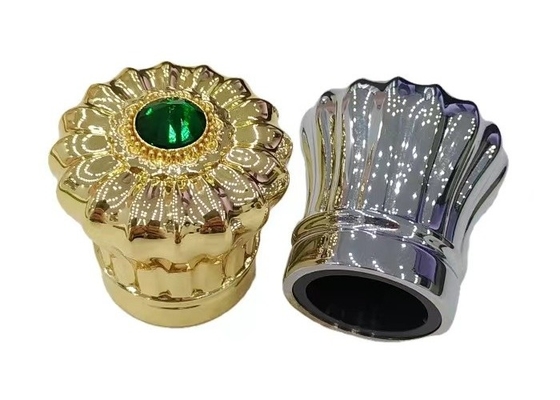 Garrafa de perfume Zamak redonda e luxuosa com superfície irregular