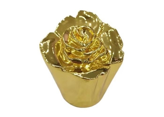 Romântica Rosa em forma de perfume garrafa tapa personalizada Flor de zinco liga de perfume tapa