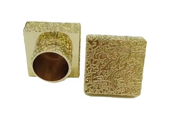 High-End Die Casting Zamak Caps de Perfumes em Forma Quadrada