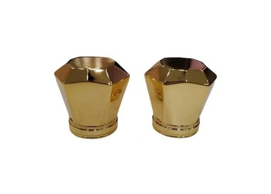 Capas de garrafas de perfume personalizadas de forma irregular dourada para garrafas de perfume