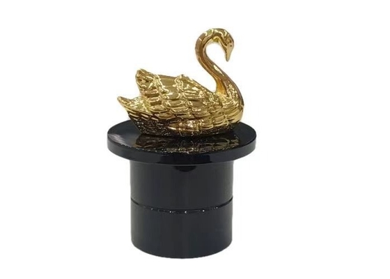 Material durável em forma de cisne Zamak Caps de perfume para frasco de perfume de vidro