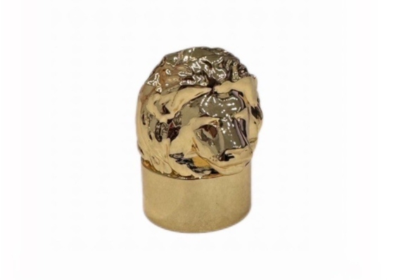 Venda Quente Leão Forma Zamak Perfume Bottle Cover Especial de Zinc Alloy Perfume tapa
