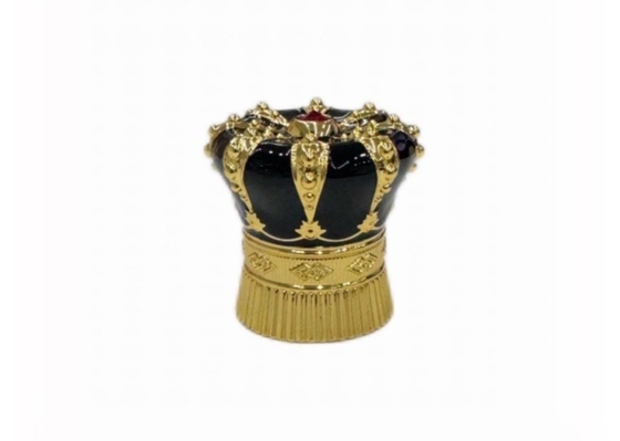 Superfície Brilhante Negro Diamante Zamak Perfumes Coberturas Metal Perfumes Garrafas