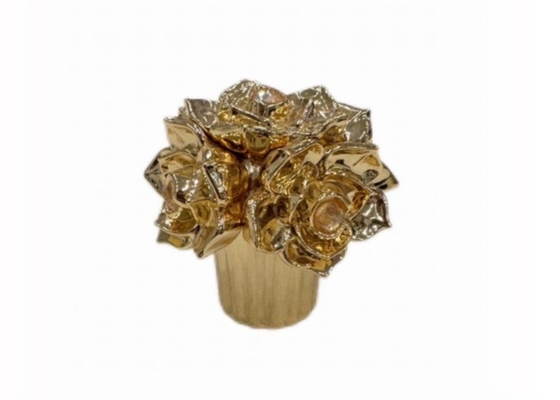 Rosa de forma de flor de diamante Zamak Caps de perfume especial de liga de zinco Parfume tapa
