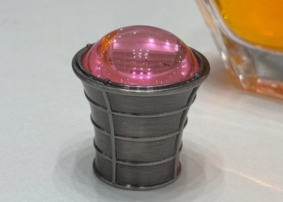 Pink Diamond Metal Zamak Caps Perfumes Luxury Glass Perfume Bottle Tops