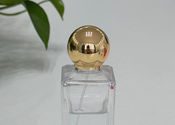 Capuz de perfume de metal circular de liga de zinco Zamak Garrafas de frasco de perfume de vidro